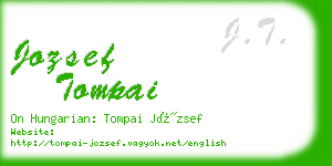 jozsef tompai business card